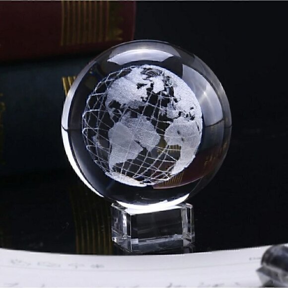 undefined Other - 6cm 3D Crystal Ball Glass Laser Engraved Miniature